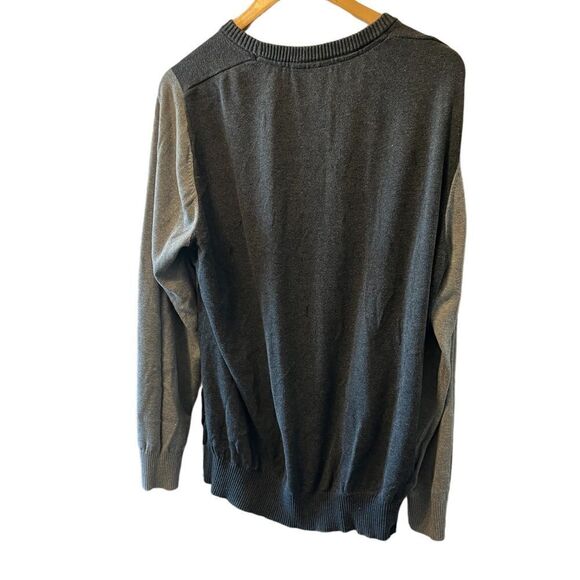 MENS BENCH Grey Colour Blocked Crew Neck Knit Pullover Sweater XXL - Picture 3 of 8